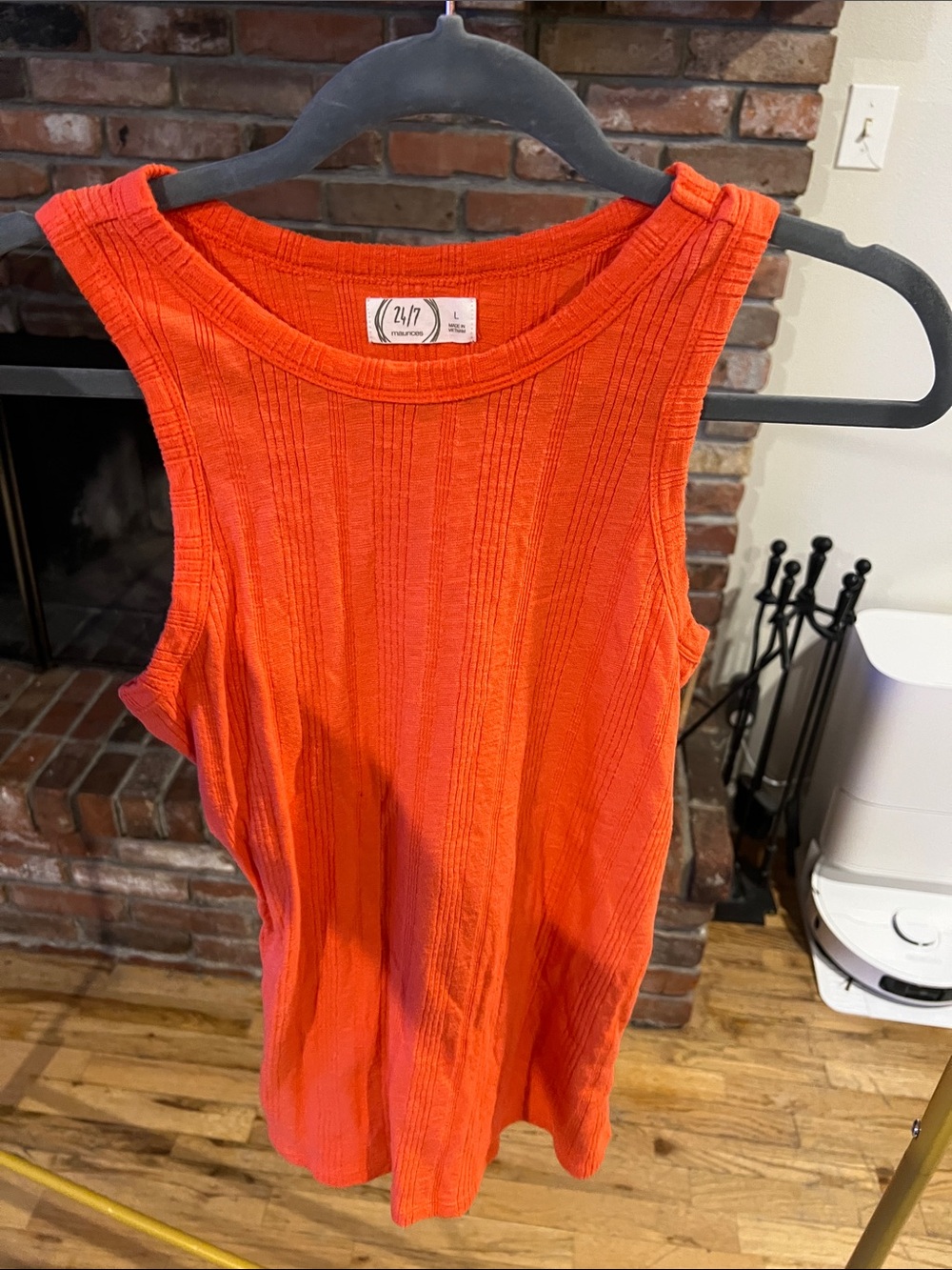 Maurices Bright Orange Ribbed Tank Top
